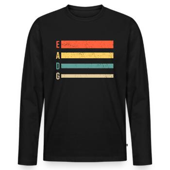 Guitar EADG Bass Bassist Guitar Player - Men's Premium Organic Long Sleeve Shirt - black - Front - Nico (187cm)
