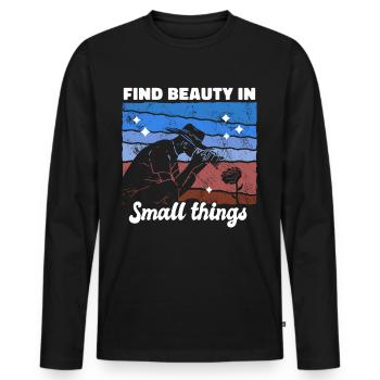 Photographer Photography Photographer - Men's Premium Organic Long Sleeve Shirt - black - Front - Nico (187cm)
