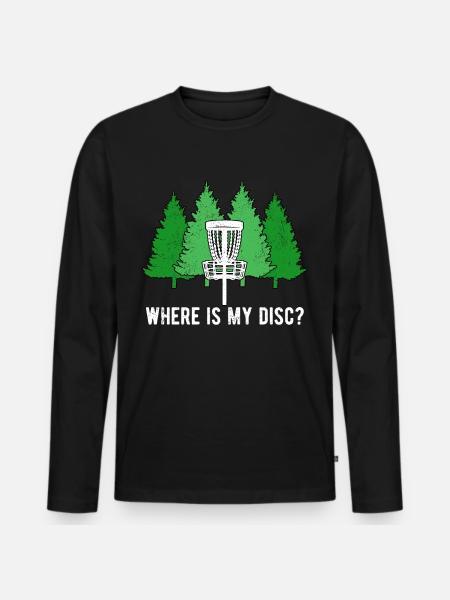 Disc Golf Discgolf - Men's Premium Organic Long Sleeve Shirt - black