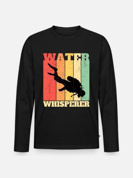 Diving Diver Diver - Men's Premium Organic Long Sleeve Shirt - black