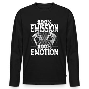 V8 Motor - Motorsport - Autofahrer - Männer Premium Bio Langarmshirt - Schwarz - Vorne - Nico (187cm)