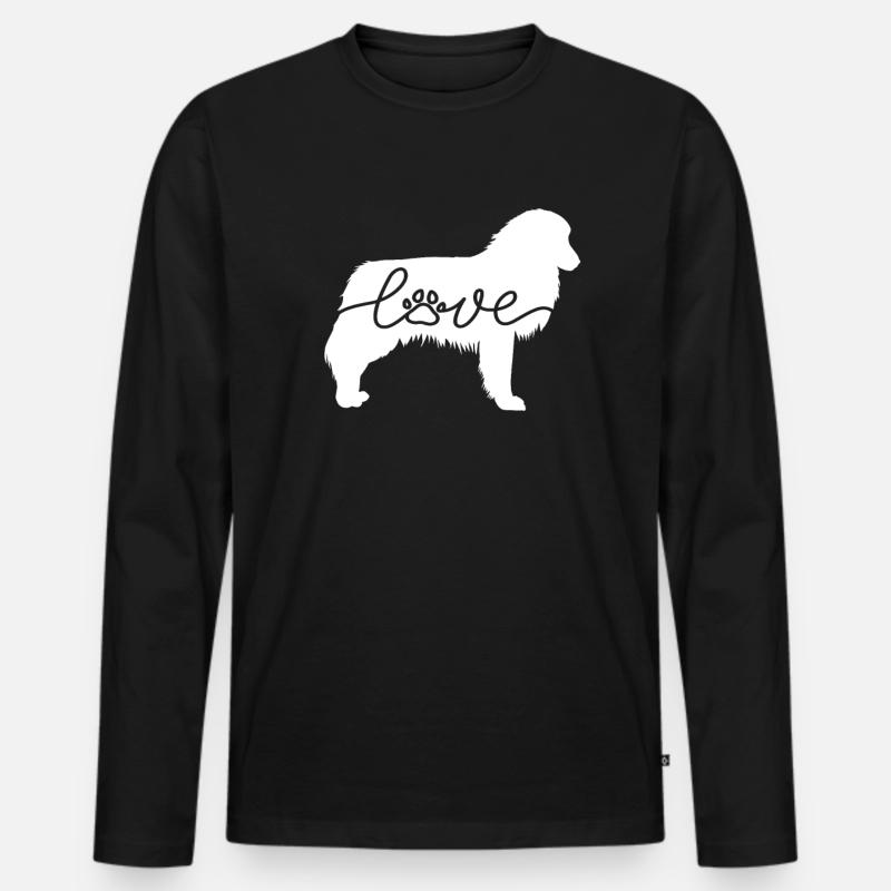 Australischer Schäferhund Hundebesitzer Geschenk - Männer Premium Bio Langarmshirt - Schwarz