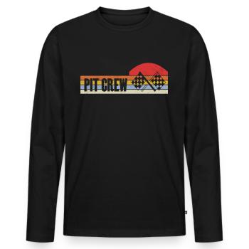 Racing Motorsport Saying - Men's Premium Organic Long Sleeve Shirt - black - Front - Nico (187cm)