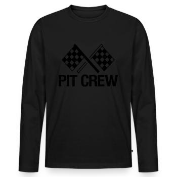 Racing Motorsport Saying - Men's Premium Organic Long Sleeve Shirt - black - Front - Nico (187cm)