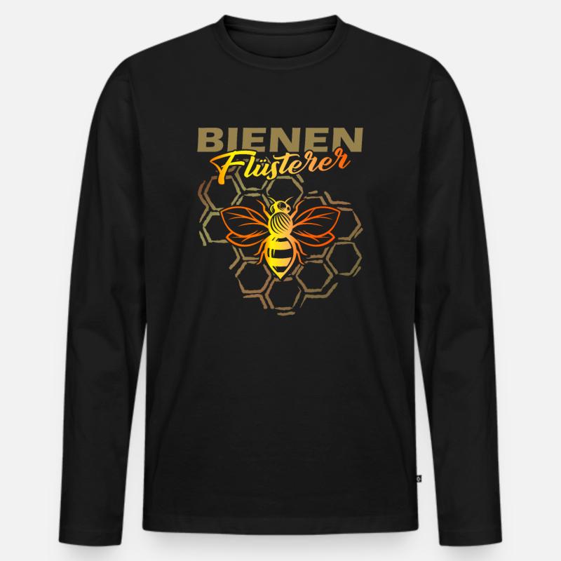 Bienenflüsterer - Imker - Hobbyimker - Männer Premium Bio Langarmshirt - Schwarz