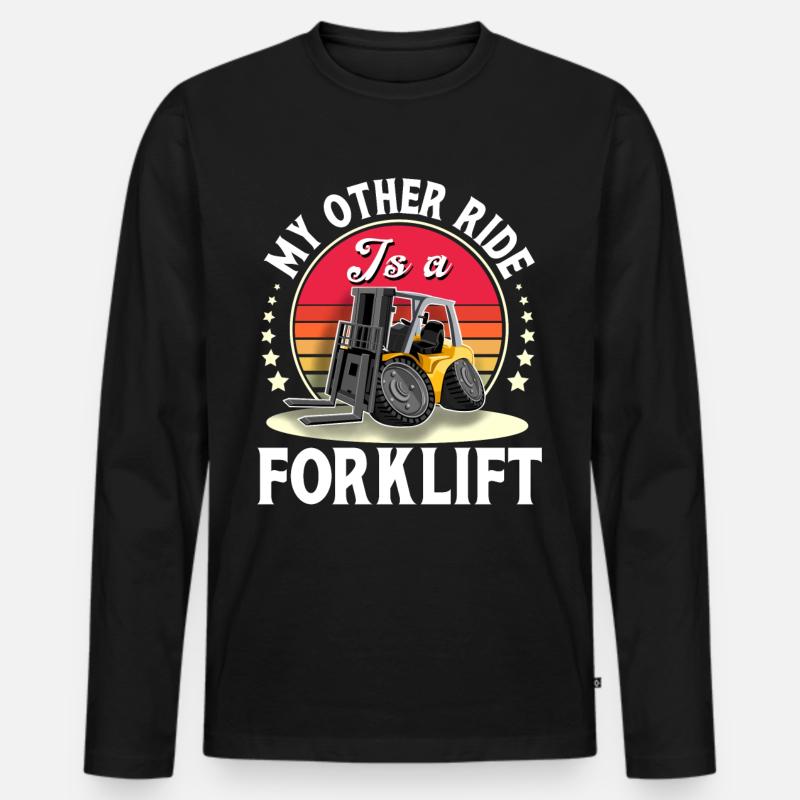 Staplerfahrer Gabelstapler Lagerist - Männer Premium Bio Langarmshirt - Schwarz