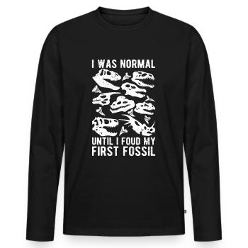 Paleontology Paleontologist - Men's Premium Organic Long Sleeve Shirt - black - Front - Nico (187cm)