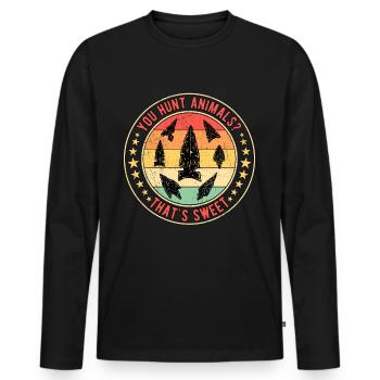 Arrowhead Spearhead Arrowhead - Men's Premium Organic Long Sleeve Shirt - black - Front - Nico (187cm)