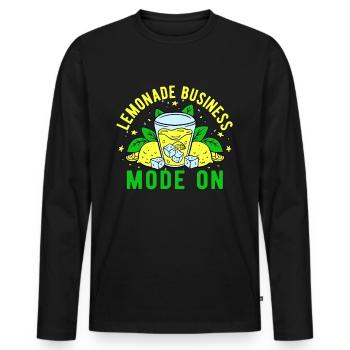 Lemonade Lemonade Stand Lemonade Seller - Men's Premium Organic Long Sleeve Shirt - black - Front - Nico (187cm)