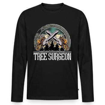 Lumberjack - Men's Premium Organic Long Sleeve Shirt - black - Front - Nico (187cm)