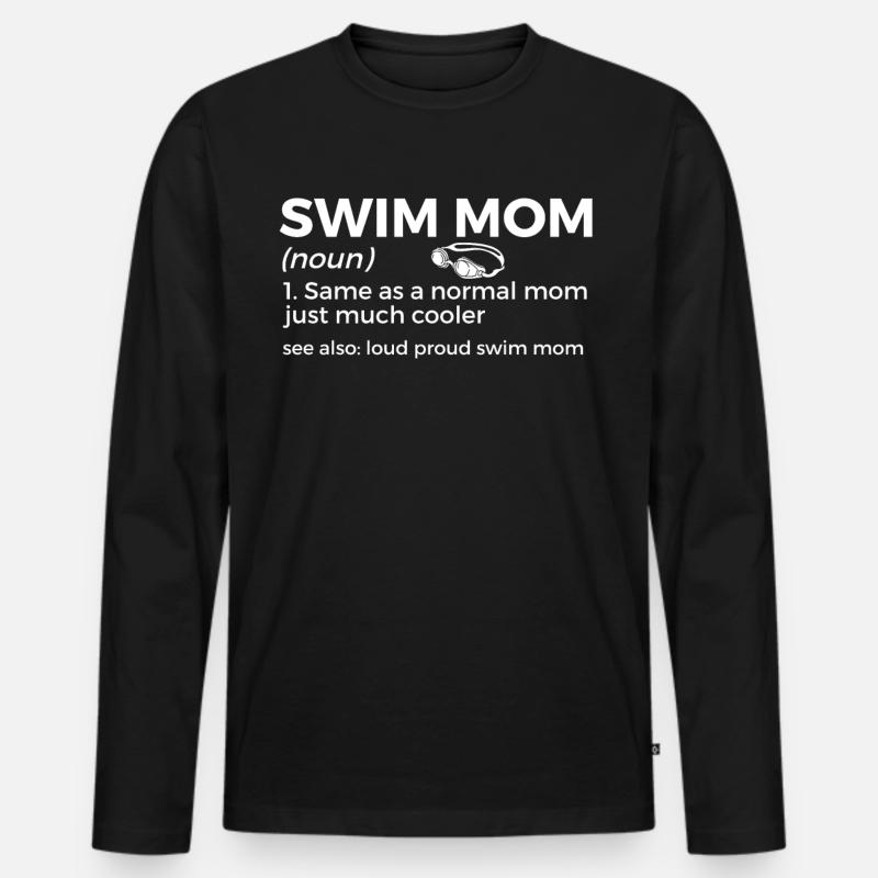 Schwimmer Schwimmen Spruch - Männer Premium Bio Langarmshirt - Schwarz