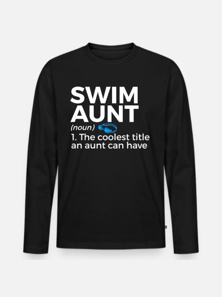Schwimmer Schwimmen Spruch - Männer Premium Bio Langarmshirt - Schwarz