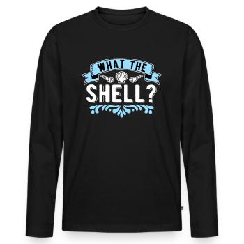 Shell Collectors Shells What The Shell - Men's Premium Organic Long Sleeve Shirt - black - Front - Nico (187cm)