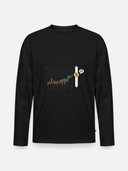 Bitcoin Bulle BTC Crypto Miner - Men's Premium Organic Long Sleeve Shirt - black
