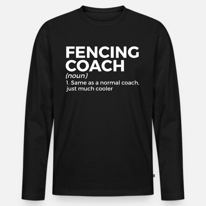 Fechten Degen Fechtduell Geschenkidee - Männer Premium Bio Langarmshirt - Schwarz
