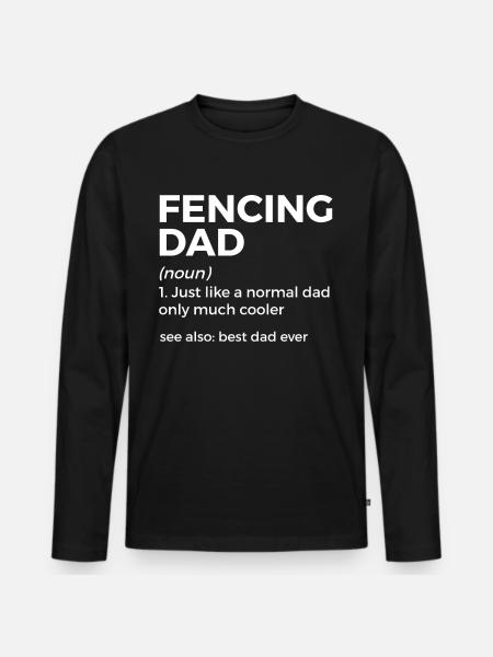 Fechten Degen Fechtduell Geschenkidee - Männer Premium Bio Langarmshirt - Schwarz