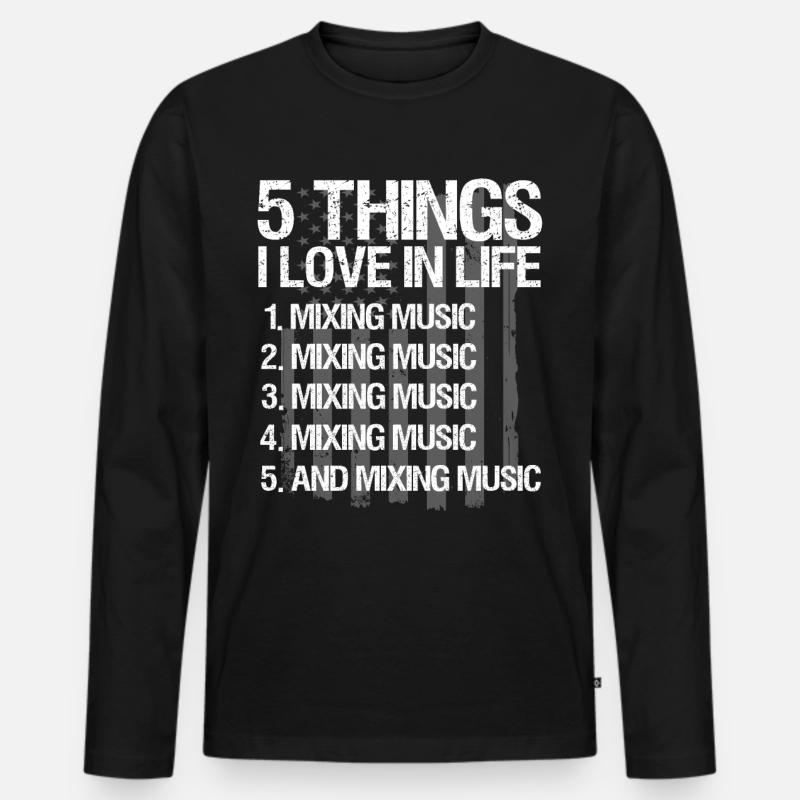 DJ Performance - Men's Premium Organic Long Sleeve Shirt - black