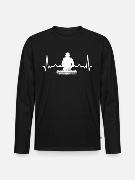 DJ Performance - Men's Premium Organic Long Sleeve Shirt - black