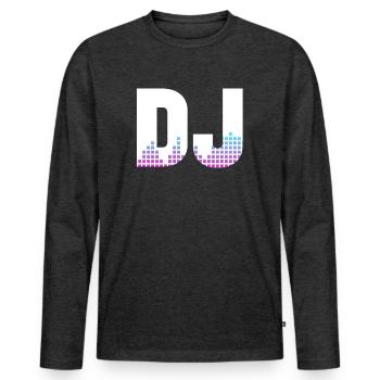 DJ Performance - Men's Premium Organic Long Sleeve Shirt - heather anthracite - Front - Nico (187cm)