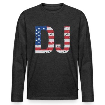 DJ Performance - Men's Premium Organic Long Sleeve Shirt - heather anthracite - Front - Nico (187cm)