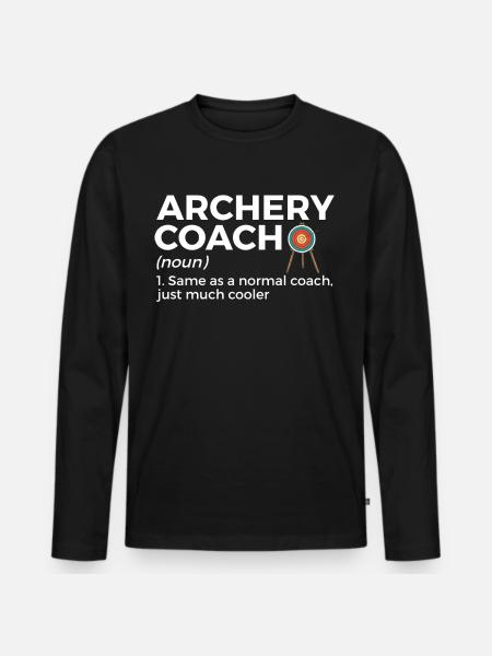 Bogenschießen Bogenschütze - Männer Premium Bio Langarmshirt - Schwarz