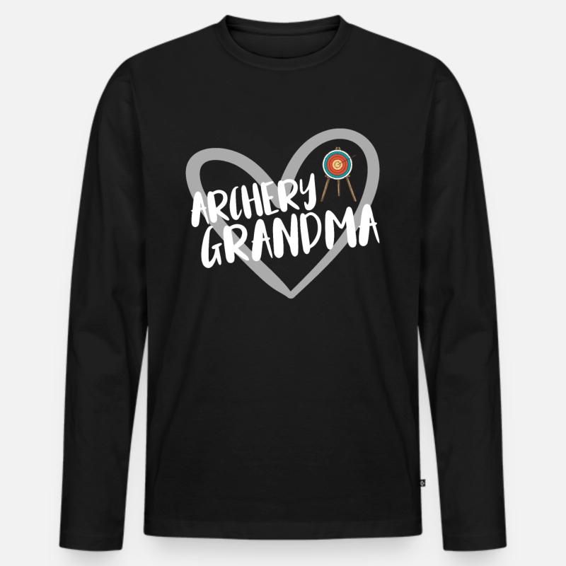 Bogenschießen Bogenschütze - Männer Premium Bio Langarmshirt - Schwarz