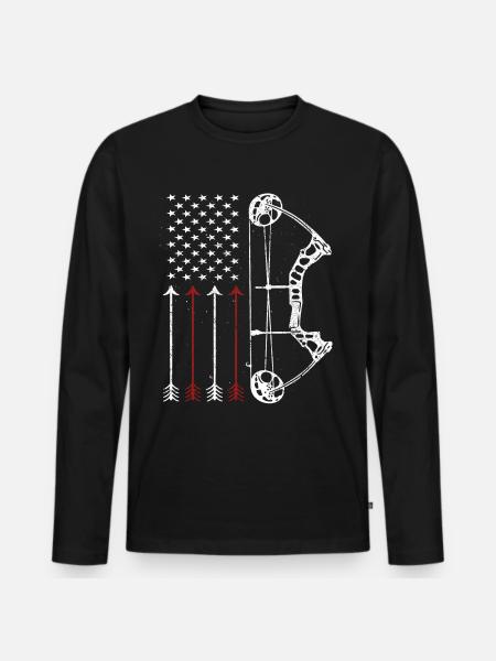Archery Archer - Men's Premium Organic Long Sleeve Shirt - black