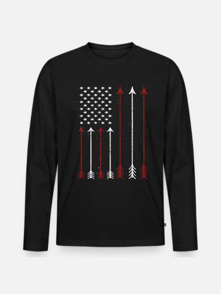 Archery Archer - Men's Premium Organic Long Sleeve Shirt - black