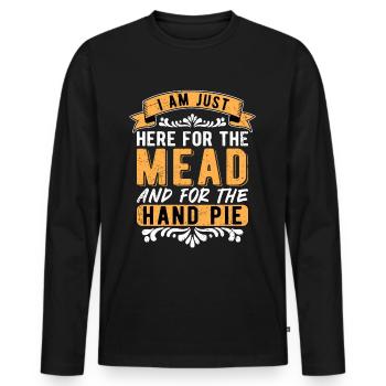 Mittelalterfest Mittelaltermarkt Mead And Hand Pie - Männer Premium Bio Langarmshirt - Schwarz - Vorne - Nico (187cm)