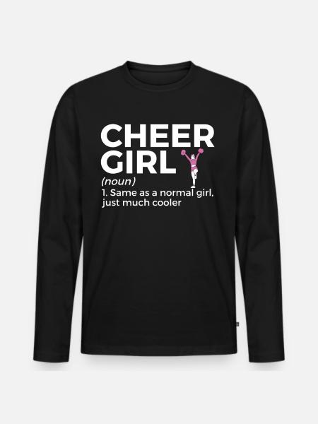 Cheerleader Cheerleading - Männer Premium Bio Langarmshirt - Schwarz