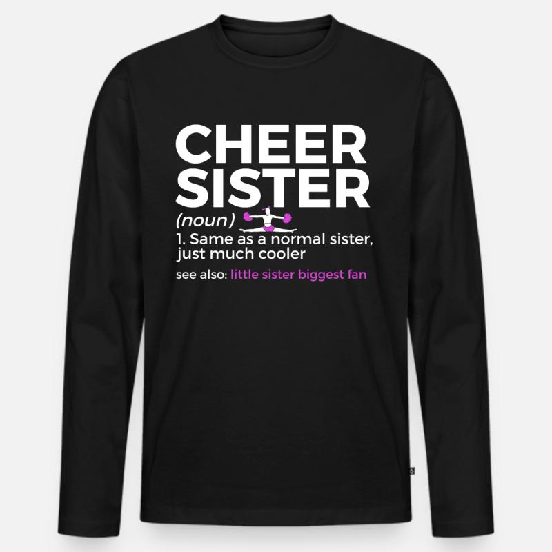 Cheerleader Cheerleading - Männer Premium Bio Langarmshirt - Schwarz