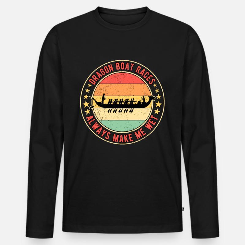 Drachenbootrennen Drachenboot Dragon Boat Races - Männer Premium Bio Langarmshirt - Schwarz