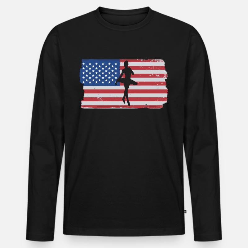Ballet Tanzen - Männer Premium Bio Langarmshirt - Schwarz