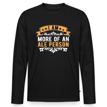 Mittelalterfest Mittelaltermarkt Ale Person - Männer Premium Bio Langarmshirt - Schwarz - Vorne - Nico (187cm)
