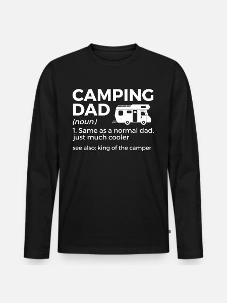 Camping Camping Camping-car - T-shirt manches longues Premium bio Homme - noir