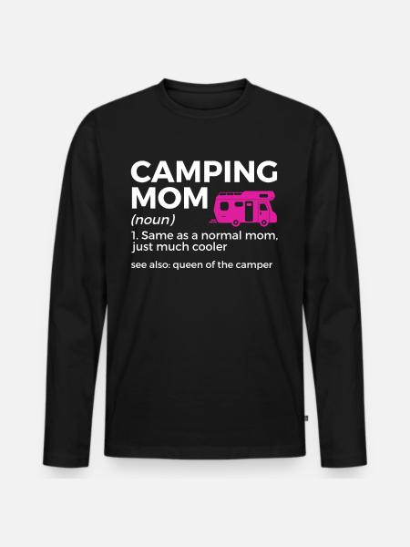 Camping Camping Motorhome - Men's Premium Organic Long Sleeve Shirt - black