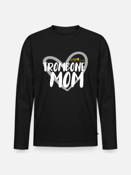 Posaune Musiker Blasmusik - Männer Premium Bio Langarmshirt - Schwarz