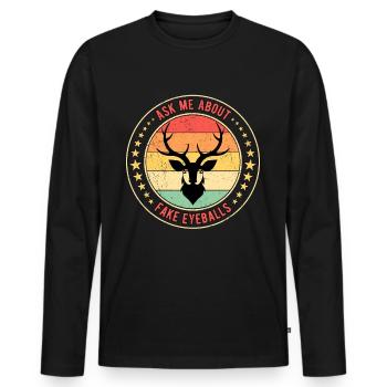 Taxidermie Taxidermiste Faux globes oculaires - T-shirt manches longues Premium bio Homme - noir - Devant - Nico (187cm)