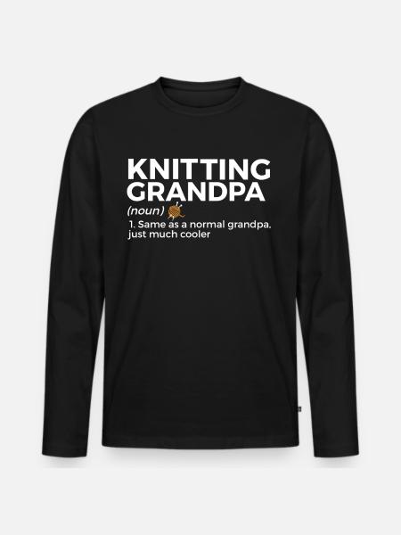 Knit - Men's Premium Organic Long Sleeve Shirt - black