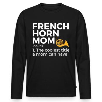 Waldhorn Musiker - Männer Premium Bio Langarmshirt - Schwarz - Vorne - Nico (187cm)