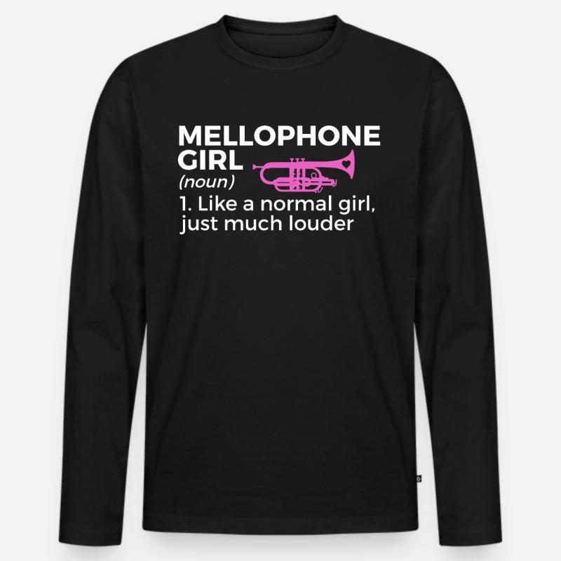 Mellophon Musiker - Männer Premium Bio Langarmshirt - Schwarz