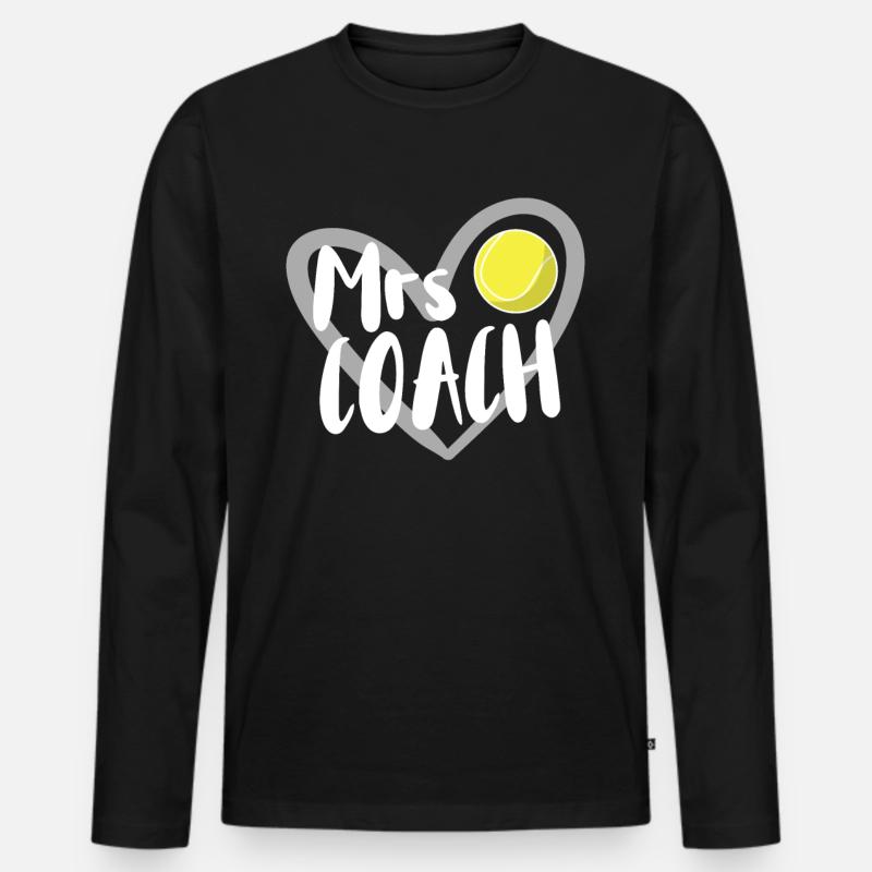 Tennis Geschenk - Männer Premium Bio Langarmshirt - Schwarz
