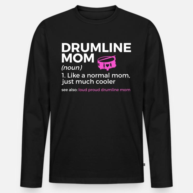 Drumline Trommeln Geschenk - Männer Premium Bio Langarmshirt - Schwarz