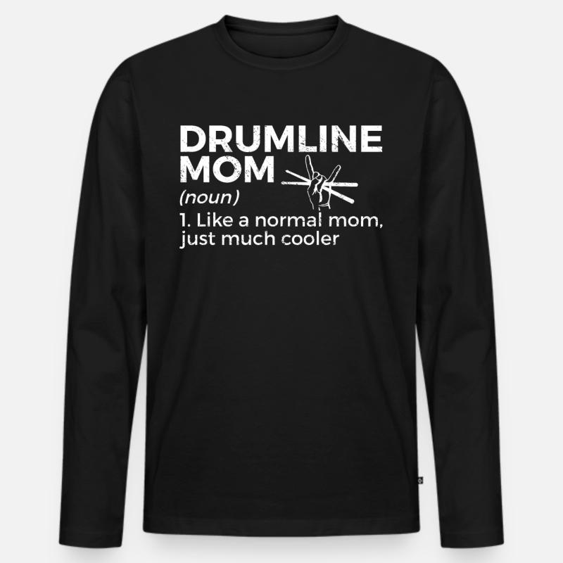 Drumline Trommeln Geschenk - Männer Premium Bio Langarmshirt - Schwarz
