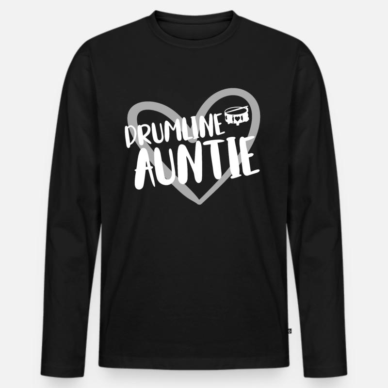Drumline Trommeln Geschenk - Männer Premium Bio Langarmshirt - Schwarz