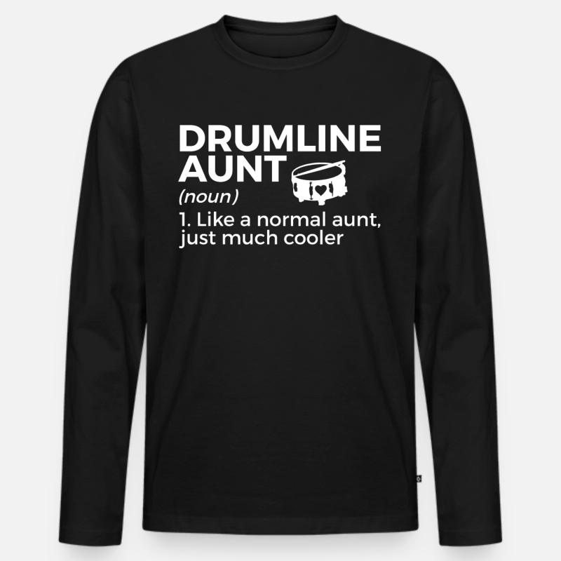 Drumline Trommeln Geschenk - Männer Premium Bio Langarmshirt - Schwarz
