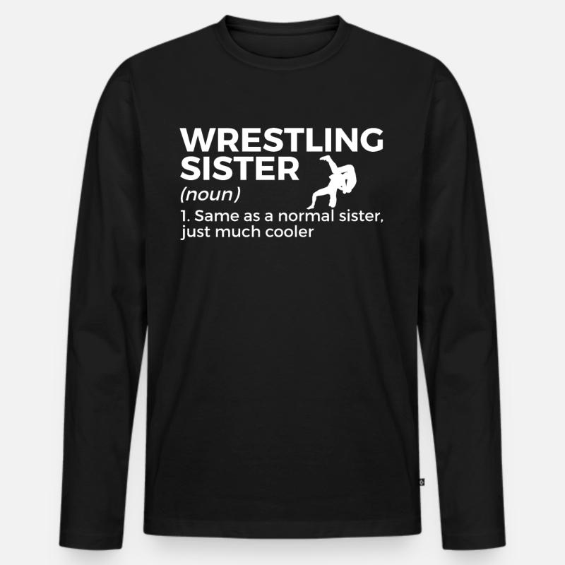 Wrestling - Männer Premium Bio Langarmshirt - Schwarz