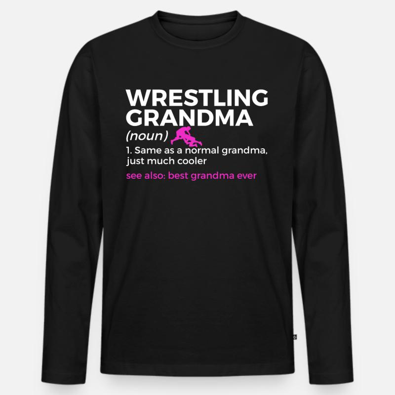 Wrestling - Männer Premium Bio Langarmshirt - Schwarz