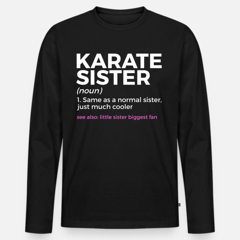 Karate - Männer Premium Bio Langarmshirt - Schwarz