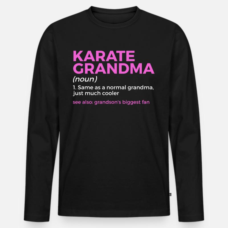 Karate - Männer Premium Bio Langarmshirt - Schwarz